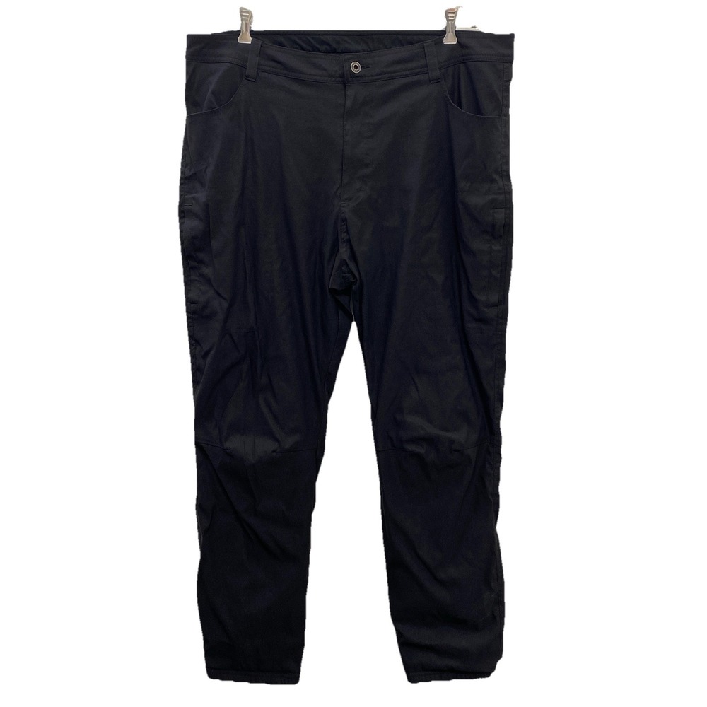 Eddie Bauer Black Fleece Lined Mens 40x31 Nylon Pants Hiking Outdoor Snow Travel